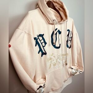 Light Pink Play Cloths Pullover Hoodie — Size L